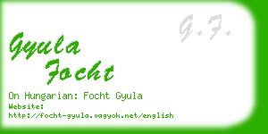 gyula focht business card